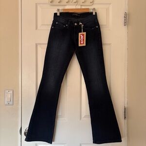 Levi's 524 Too Superlow Bootcut Dark Wash Jeans - Size 0M